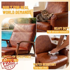 Meneng Brown Crazy Horse vinyl faux leather 1Yd
