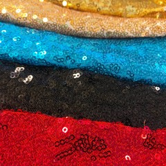 Zigzag Micro Sequins Starlight on Stretch Mesh Fabric 54″ wide sold BTY