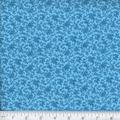 Small Blue Flower Sprigs Calico 100% Cotton Fabric 1/4 yard