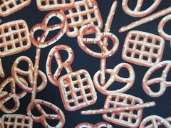 Pretzels Snacks Pretzel Snack Food Cotton Fabric FQ