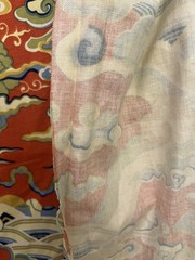 Vintage Larsen? 115” Sq Panel Woven Printed Upholstery Fabric Auspicious Clouds