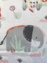 Jungle Animals In Grass Super Snuggle Cotton Flannel Fabric BTY