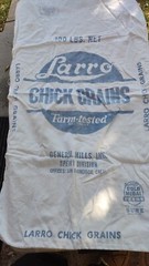 Fabric White SACK – LARRO Manufacture CHICK GRAINS 33 1/2″ X 19 1/2 LZ6000027