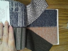 Fabric Sample Book Swatches – Blues, Greens 7.5″ x 3.5″ – 61 pcs. Stripes Checks