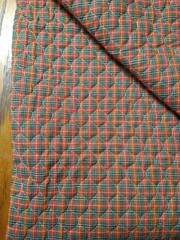 Pre-quilted Single-Sided Fabric Red Tartan Plaid 18″ L x 44″ W BTHY