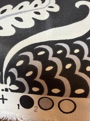 Fabric Lot 3 Yd 54 W Waverly Garden Party “One Wish” Floral Damask Black White