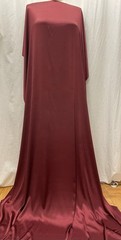 98% Silk Charmeuse 2% Lycra Rich Burgundy Fabric 2 yards 30″ Long 42″ Wide