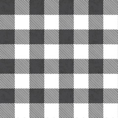 Novelty Cotton Fabric 1 Yard Precut Loops & Threads Black/White Buffalo Check
