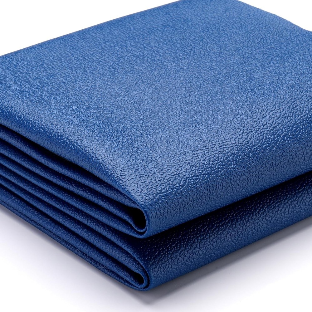 Blue Marine Faux Leather Vinyl Fabric 54″ x 12″ Upholstery Craft Fabric