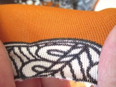 FABRIC Vintage 70s Brown Orange floral one way stretch fabric 124cm wide x 2.9me