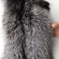 Natural Tanned Silver Fox Hides Fur Pelts Graded 1 Skin for