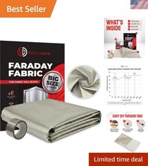 Faraday Fabric & Tape Kit for DIY Faraday Bags 44″x72″ Fabric, 197″ Tape | Mi…