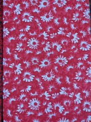 Lot of Fabric, Red Florals, 1lb 5oz