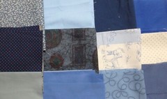 5 lb 4 oz Box of Assorted Fabric Scraps – Purples, Blues, Greens FSBTB132