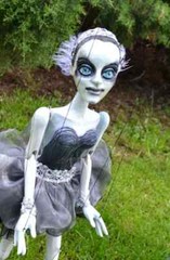 Czech Folk Art Puppet Black Ballerina – Handmade Original Puppet