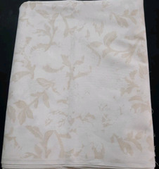 BTY Quilt Gate RU2210-16 Cotton Fabric. Cream/Beige ‘Embossed’ Floral w/Sheen
