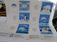 Cranston Print Works Ocean Babies Book Panel Fabric