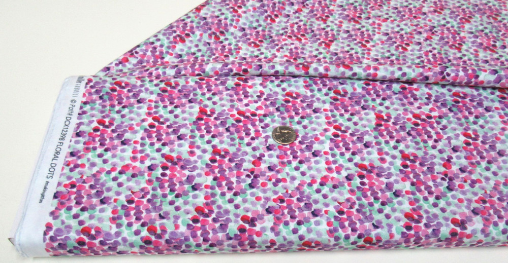 Michael Miller quilt-craft fabric FLORAL DOTS multi 2 yds (dcx-12398) Symphony