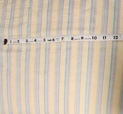 Vintage Unbranded Yellow Seersucker Striped Fabric Pastels 17.5″ x 44″W