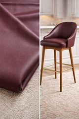 Knoll Textiles Designer Merlot Pebble Vinyl Faux Leather Upholstery Fabric 4 Yd