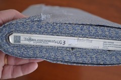 By 1/2 Yd, Cream on Blue Cotton, Thimbleberries/Northern Lights/Jensen, B44