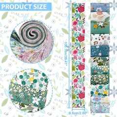 40Pcs Jelly Roll Fabric Precut Strips for Quilting 2.5×39 Inch(6.5x100cm) Cot