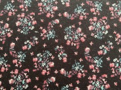 Fabric Cotton Tiny Flower Fabric Black 42”x 39”By Jo Ann 107