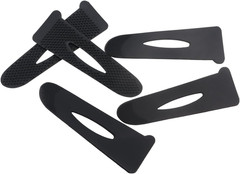 4 Pairs Fabric/Permanent Adhesive Back Tape 98X26.7X4.3Mm TPU Material Black Gar