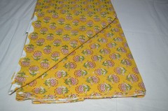 NO TARRIF CHARGES 100%✅ZK_184 Hand Block Floral Print 100%Cotton 10 Yard Fabric