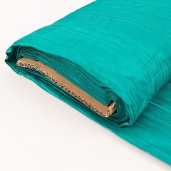 54″ x 10 yards PEACOCK TEAL Accordion Crinkled Taffeta FABRIC BOLT Party