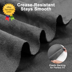 Premium Black Suede Fabric Wrap 17X70 Inch Suede Wrap for Car Interior Self Adh