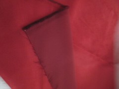 Vtg. Estate Find, Faux Swede Cranberry Red Fabric 58″ W x Less than 1 Yd. AS IS