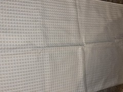 White Chenille Block On Solid. 58”w X 72” L. Decorator Interior Fabric