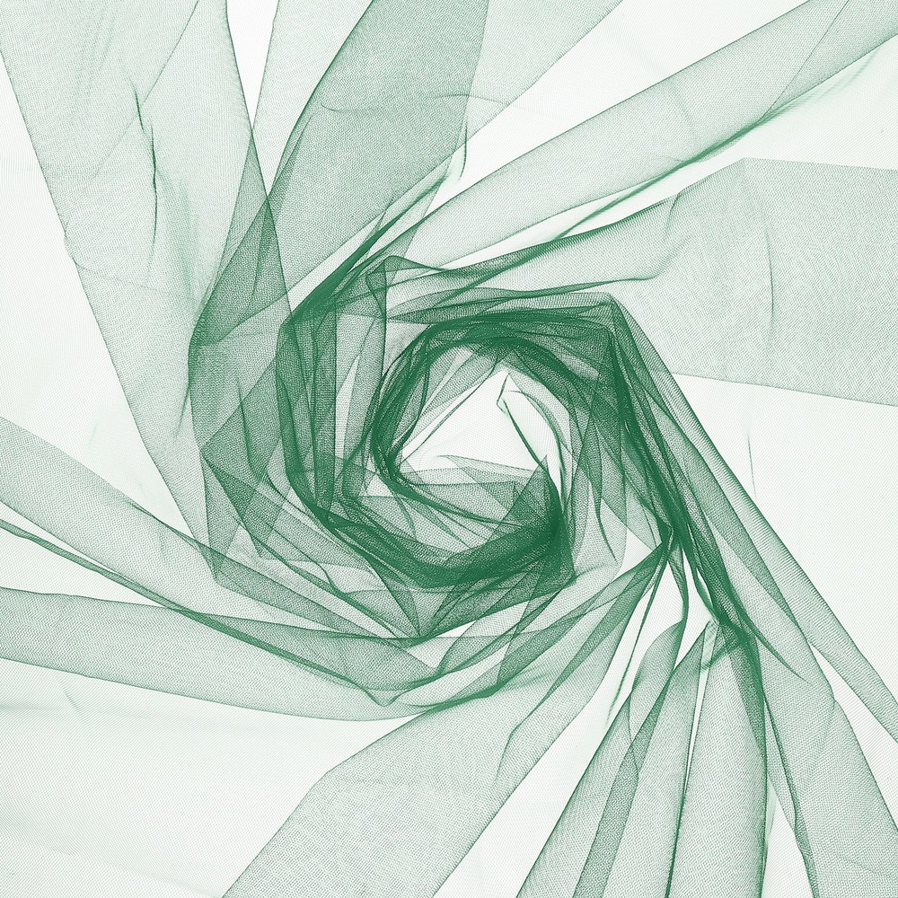 Dark Green Sheer Organza Fabric for Wedding Arch Draping, 1 Yards x 63 Inches