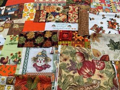 Thanksgiving Fall Autumn Fabric Scraps Quilting Slow Junk Journals Vintage – 30