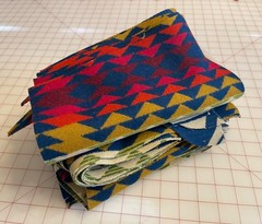 New Pendleton Wool blanket fabric remnants – Century Harding – appx 2.5 lb.