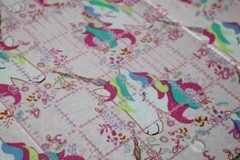 UNICORN FABRIC Unicorns Full Yard Yd. {100% COTTON} Kids Girls Girl Print PINK