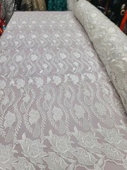 Off White Guipure Venice Medium to Heavy Weight Lace Fabric by the Yard Floral