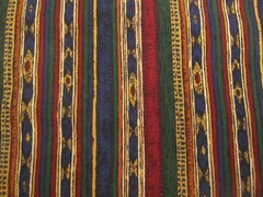 Vtg. 1992 Fabric Tandler Textile Brushed Cotton Striped Multicolor 2yd30x 60