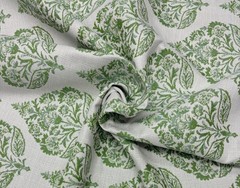 BALLARD DESIGNS SUNBRELLA RAMARA GREEN LEAF PERFORMANCE FABRIC BY YARD 54″W