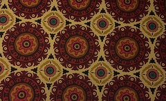 WAVERLY SOLAR FLAIR HENNA SUZANI GEOMETRIC MULTIUSE COTTON FABRIC BY YARD 54″W