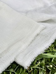 Organic Cotton Washed Softened Etamine Fabric By 2 Yards