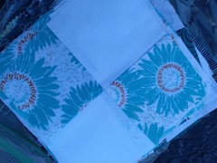 Quilting Fabric Squares 4 x 4 Lot Owl Solid Pattern Grey Purple White Red