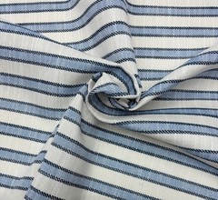 BALLARD DESIGNS BYARS BLUE InsideOut® PERFORMANCE STRIPED FABRIC BY YARD 54″W
