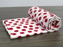 5 Yard Hand Block 100%Cotton White & Red Fabric NO TARRIF CHARGES 100%✅ZK_297