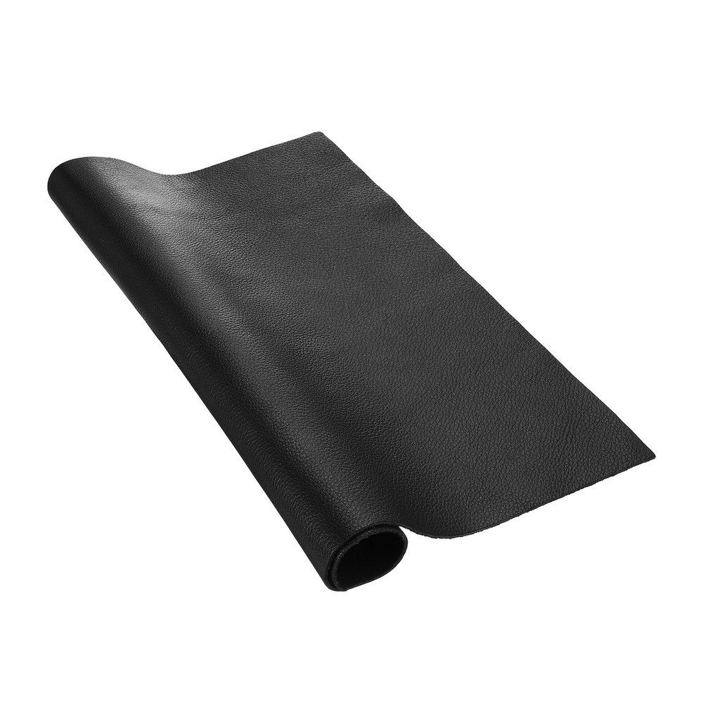 Leather 30x30cm, aged natural pieces for crafts, black