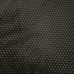Cotton Fabric Black Shiny Mini Polka Dots 1 1/2 Yards x 66 Inches