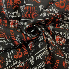 Dungeons & Dragons Words Cotton Shirting from Camelot