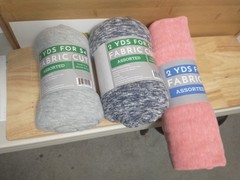 lot of 3 rolls of Fabric Cut Assorted all different 6 yards total