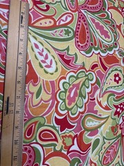 Bright Paisley Upholstery Fabric 19×36 ” Multi-Color Swirl Pattern Crafting Home